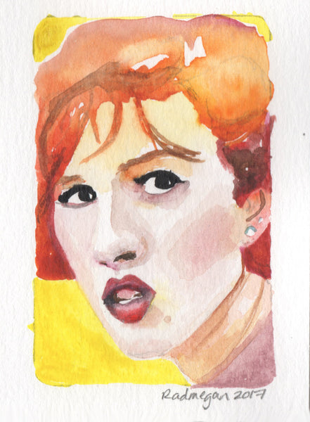 The Breakfast Club's Claire Standish (Watercolor on cold press paper)