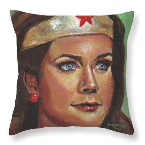 Wonderful Lynda Carter - Throw Pillow