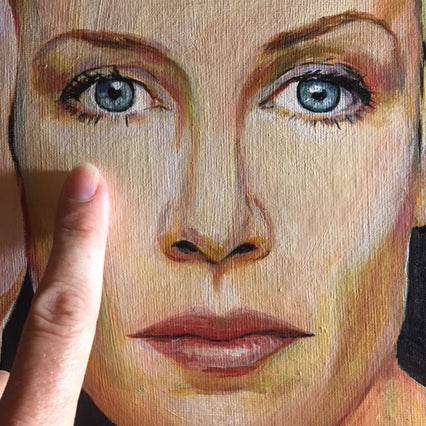 Painted Portrait Singer Annie Lennox of Eurythmics