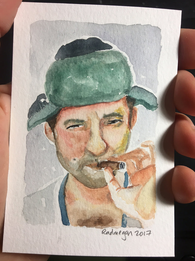 SOLD OUT - Christmas Vacation's Cousin Eddie (Watercolor on cold press paper)