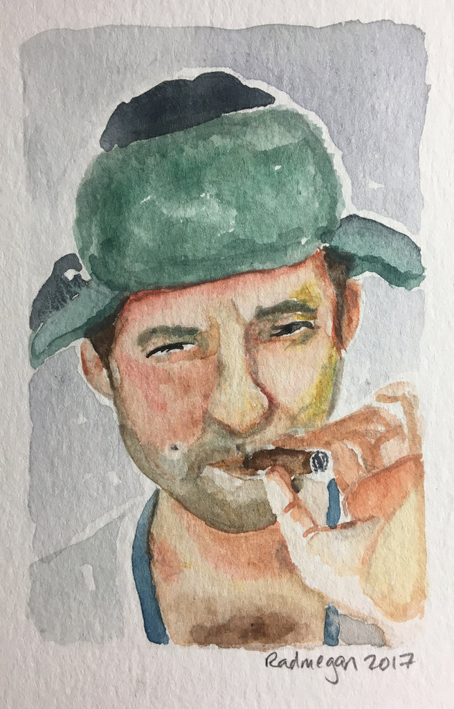 SOLD OUT - Christmas Vacation's Cousin Eddie (Watercolor on cold press paper)