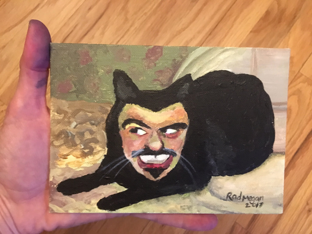 SOLD OUT- What We Do in the Shadows' Vladislav the Cat (Acrylic on canvas board)