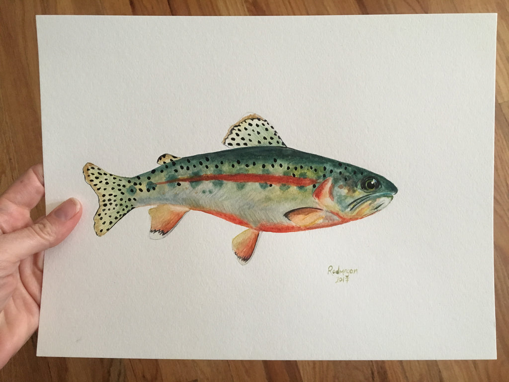 SOLD OUT- Golden trout (Watercolor on cold press paper)