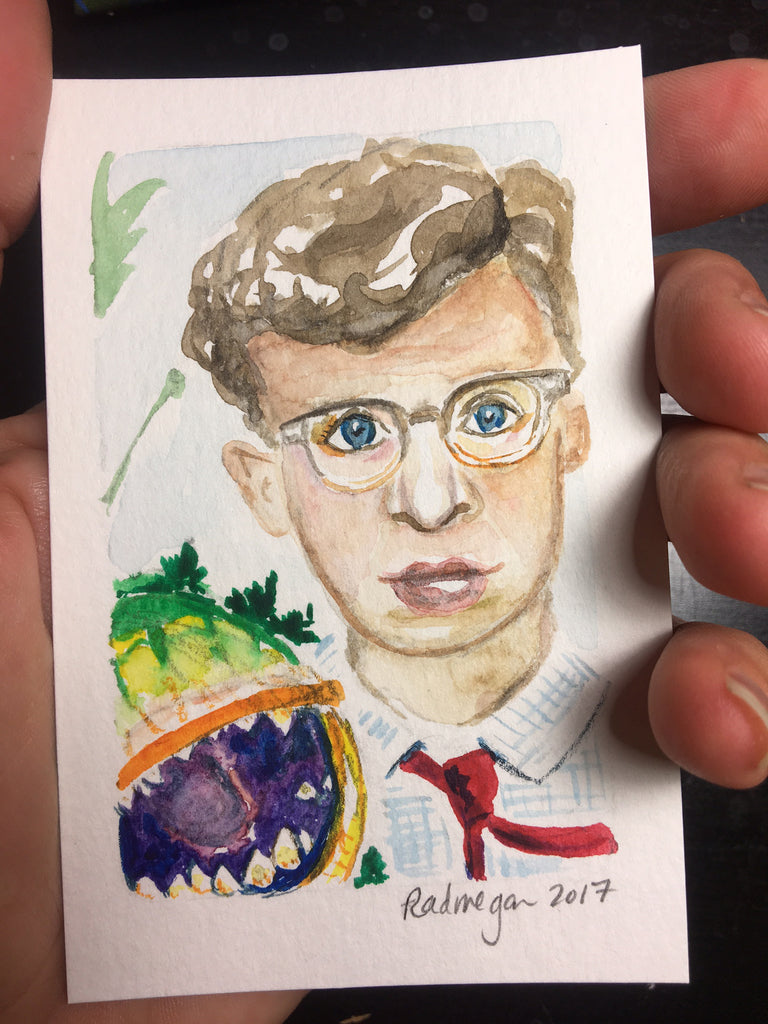 SOLD OUT- Little Shop of Horrors' Seymour and Audrey II (Watercolor on cold press paper)